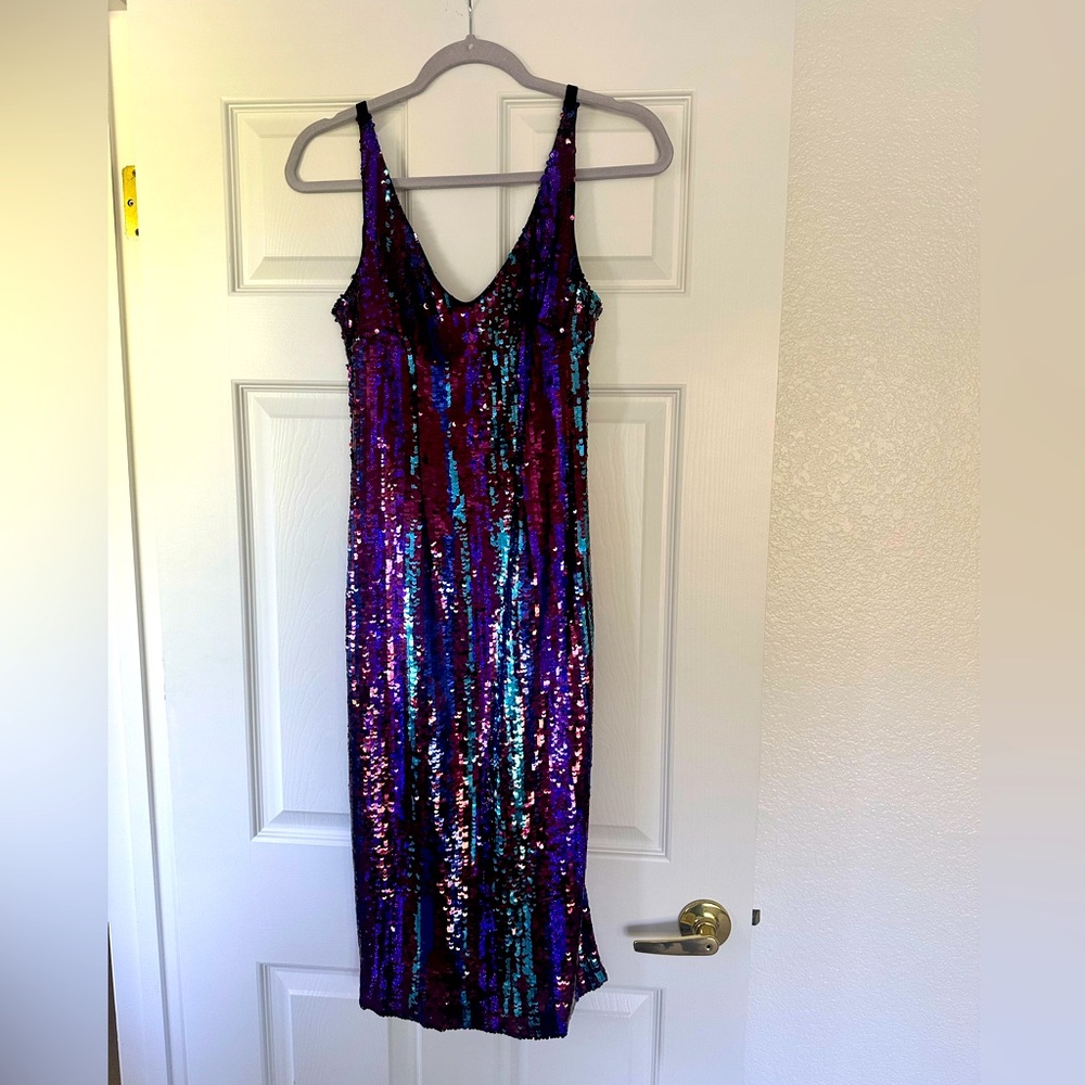 Nanette Lepore Elegant Purple/Multi-color Dress